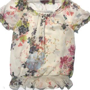 Ted Baker London Flowy Floral Top Size UK 3/US 10